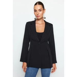 Trendyol Black Fitted Lined Woven Blazer Jacket