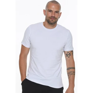 T8569 DEWBERRY BICYCLE COLLAR MEN'S T-SHIRT-WHITE OPTICAL