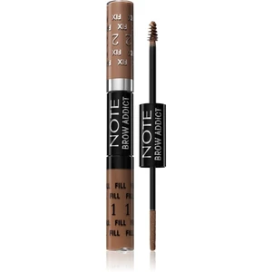 Note Cosmetique Brow Addict Tint and Shaping Gel gél na úpravu obočia 01 Dark Blonde 2x5 ml