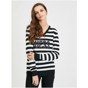 White-black Women's Striped Sweater Guess Pascale - Women