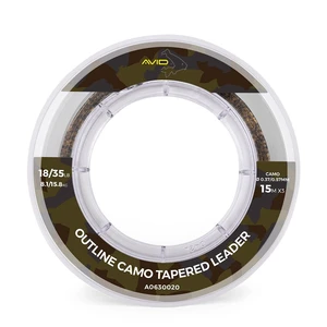 Avid carp šokový vlasec outline camo tapered leaders - 0,37-0,57 mm