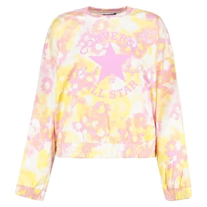 Yellow-Pink Women's Floral Sweatshirt Converse - Women