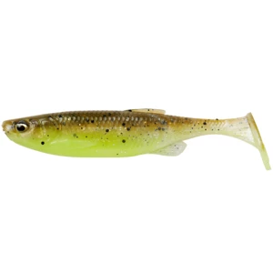 Savage gear gumová nástraha fat minnow t tail bulk green pearl yellow - 7,5 cm 5 g