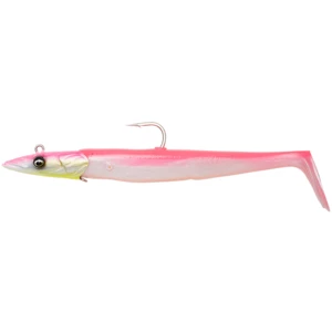 Savage Gear gumová nástraha Sandeel V2 14cm 33g Sinking Pink Pearl Silver 2+1