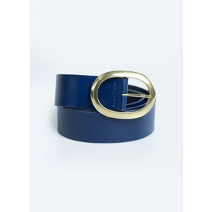 Big Star Woman's Belt Belt 240051 Blue SkÃra naturalna-403