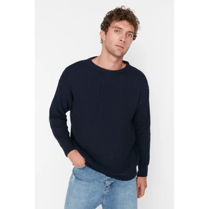 Trendyol Sweater - Navy blue - Oversize