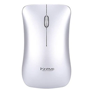 Marvo Myš DWM102SL, 1600DPI, 2.4 [GHz], optika, 3tl., bezdrátová, stříbrná, vestavěná baterie, kancelářská, tichá