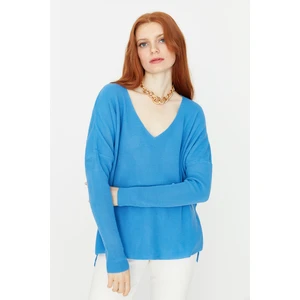 Trendyol Blue Oversize Knitwear Sweater