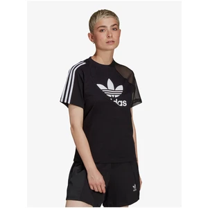 Black Women's T-Shirt with Print adidas Originals - Women