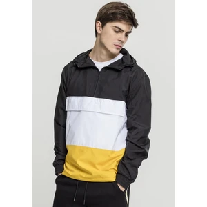 Color Block Pull Over Jacket blk/chromeyellow/wht