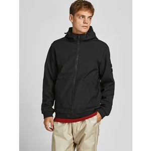 Black Lightweight Jacket with Hood Jack & Jones Classic - Mens