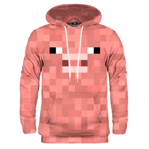 Mr. GUGU & Miss GO Unisex's Pixel Pig Hoodie H-K2355