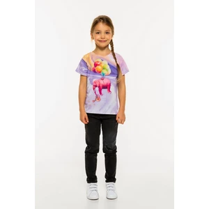 Mr. GUGU & Miss GO Unisex's T-shirt KTS-P1623 Violet