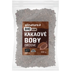 Allnature RAW BIO Drvené kakaové bôby 200 g