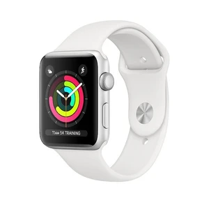 Apple Watch Series 3 GPS, 42mm Silver Aluminium Case with White Sport Band