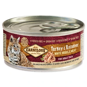 CARNILOVE cat konz. ADULT TURKEY/reindeer - 100g