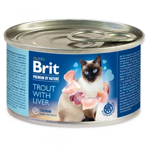 BRIT cat  premium konz. TROUT/liver - 200g