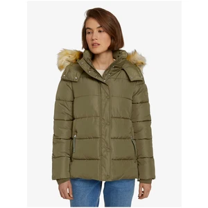 Khaki Women's Winter Quilted Jacket Tom Tailor Denim - Women