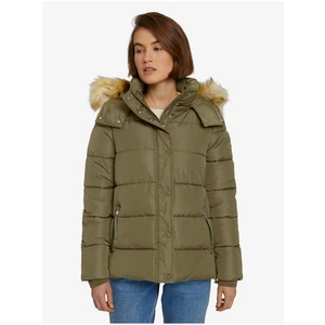 Khaki Women's Winter Quilted Jacket Tom Tailor Denim - Women