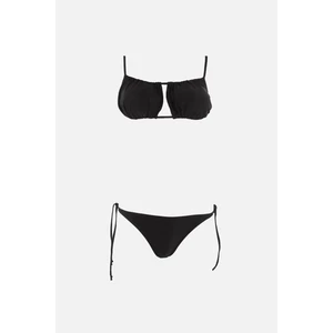 Trendyol Black Tie Bikini Set