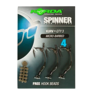 Korda háčiky spinner hook sections kurv-veľkosť 4