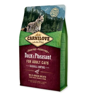 Carnilove Duck and Pheasant Adult Cats–Hairball Control 2kg