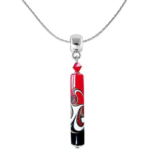 Lampglas Vášnivý náhrdelník Red Black s unikátnou perlou Lampglas NPR12