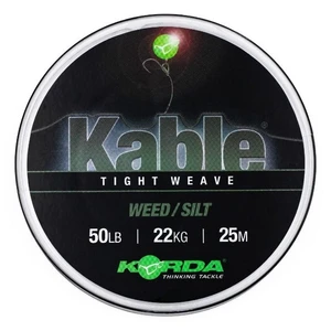 Korda olověná šňůra kable tight weave 7 m - weed/silt