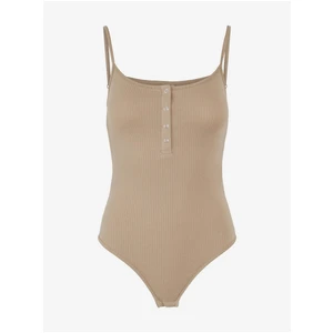 Beige Ribbed Body Pieces Kitte - Women