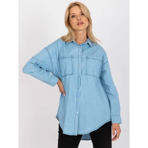 Light blue classic shirt in RUE PARIS cotton