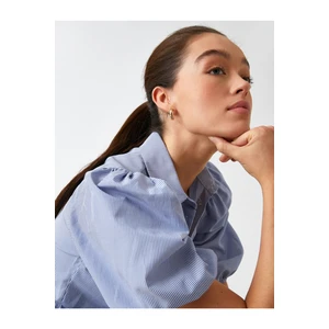 Koton Balloon Sleeve Frill Blouse