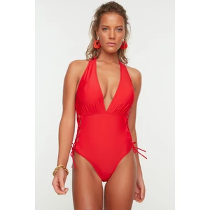 Trendyol Red Tie — strój kąpielowy – strój kąpielowy – strój kąpielowy – szczegółowy strój kąpielowy