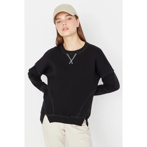 Trendyol Sweatshirt - Black - Regular fit