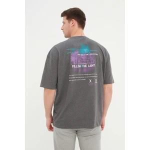 Trendyol T-Shirt - Gray - Oversize