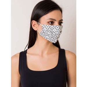 White protective mask with print