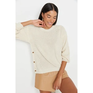 Trendyol Sweater - Beige - Regular fit