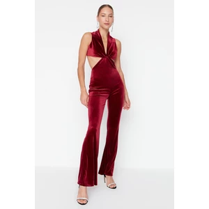 Trendyol Jumpsuit - Burgundy - Regular fit