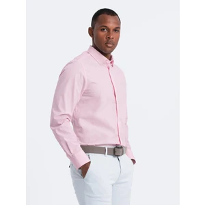 Ombre REGULAR cotton classic shirt - light pink