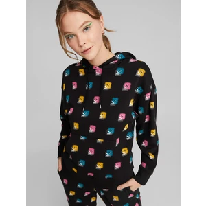 Black Womens Patterned Hoodie Puma - Women