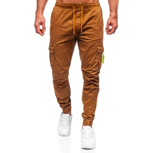 Hnědé pánské jogger kapsáče Bolf R8702