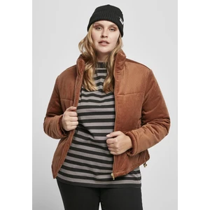 Ladies Corduroy Puffer Jacket Toffee