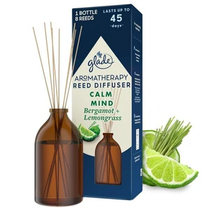 Glade Vonné tyčinky s vôňou bergamotu a citrónovej trávy Aromatherapy Reed Calm Mind 80 ml