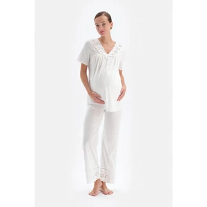 Dagi White Pajama Bottom