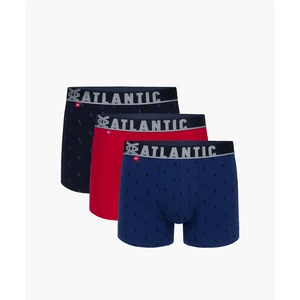 Boxer shorts Atlantic 3MH-174 A'3 S-2XL navy blue-red-blue 033