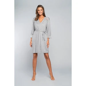 Samaria bathrobe with 3/4 sleeves - melange