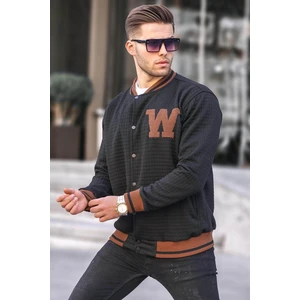 Madmext Black Quilted Patterned Men's Bomber Jacket 6035