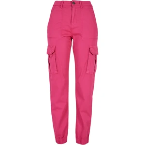 Women's Cotton Twill Utility Cotton Trousers Hibiscus Pink