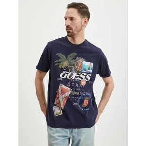 Dark blue men's T-Shirt Guess Nautica Collage - Men