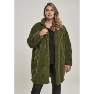 Women's Oversized Sherpa Coat Olive