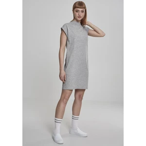 Women's tortoise dress with extended shoulder grey